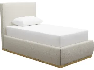 Haven Gas Lift Bed Boucle Ivory King Single by James Lane, a Beds & Bed Frames for sale on Style Sourcebook