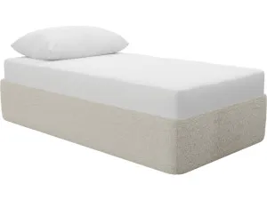 Leo Bed Base Boucle Ivory King Single by James Lane, a Beds & Bed Frames for sale on Style Sourcebook