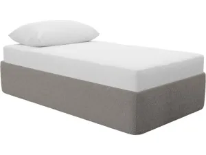 Leo Bed Base Boucle Pumice Single by James Lane, a Beds & Bed Frames for sale on Style Sourcebook