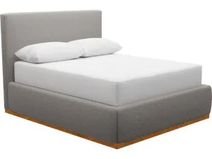 Haven Dark Gas Lift Bed Boucle Pumice Double by James Lane, a Beds & Bed Frames for sale on Style Sourcebook