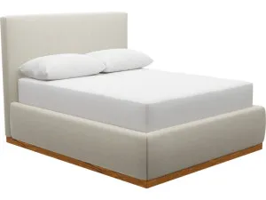 Haven Dark Gas Lift Bed Muse Flax Double by James Lane, a Beds & Bed Frames for sale on Style Sourcebook