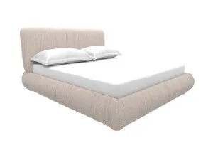 Gracie Bed Frame Boucle Pumice King by James Lane, a Beds & Bed Frames for sale on Style Sourcebook