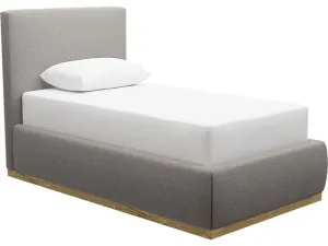 Haven Gas Lift Bed Boucle Pumice Single by James Lane, a Beds & Bed Frames for sale on Style Sourcebook