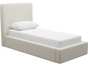 Felix Gas Lift Bed Boucle Ivory Single by James Lane, a Beds & Bed Frames for sale on Style Sourcebook