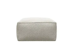Riley Apt Boucle Ivory Ottoman by James Lane, a Ottomans for sale on Style Sourcebook