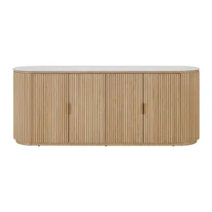Ares Buffet White Marble & Natural Ash Wood by James Lane, a Sideboards, Buffets & Trolleys for sale on Style Sourcebook