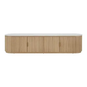 Ares TV Unit Natural & White Marble by James Lane, a Entertainment Units & TV Stands for sale on Style Sourcebook