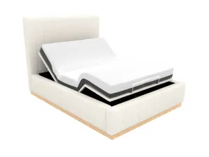 Brentwood Bed Boucle Ivory Adjustable Base King by James Lane, a Beds & Bed Frames for sale on Style Sourcebook