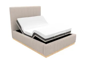 Brentwood Bed Boucle Pumice Adjustable Base King by James Lane, a Beds & Bed Frames for sale on Style Sourcebook