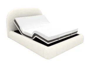 Capri Bed Boucle Ivory Adjustable Base King by James Lane, a Beds & Bed Frames for sale on Style Sourcebook