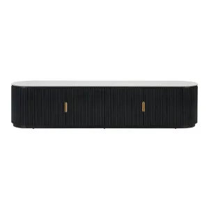 Ares TV Unit White Marble & Black Ash Wood by James Lane, a Entertainment Units & TV Stands for sale on Style Sourcebook