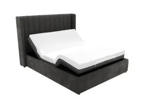 Isabella Bed California Charcoal Adjustable Base Queen by James Lane, a Beds & Bed Frames for sale on Style Sourcebook