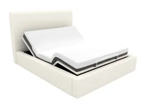 Felix Bed Boucle Ivory Adjustable Base King by James Lane, a Beds & Bed Frames for sale on Style Sourcebook