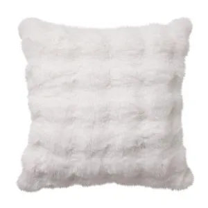 Flurry Fur Cushion White 50 cm x 50 cm by James Lane, a Cushions, Decorative Pillows for sale on Style Sourcebook