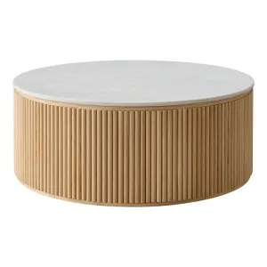 Ares Coffee Table White Marble Round by James Lane, a Coffee Table for sale on Style Sourcebook