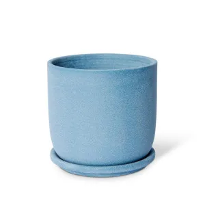 Allegra Pot w. Saucer Blue - 15cm by Elme Living, a Plant Holders for sale on Style Sourcebook
