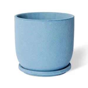 Allegra Pot w. Saucer Blue - 18cm by Elme Living, a Plant Holders for sale on Style Sourcebook