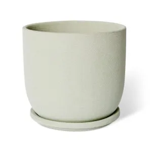 Allegra Pot w. Saucer Green - 18cm by Elme Living, a Plant Holders for sale on Style Sourcebook