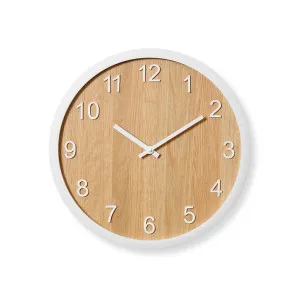 Bryden Wall Clock Natural/White - 40cm by Elme Living, a Clocks for sale on Style Sourcebook