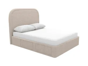 Libby Zenith Storage Drawer Bed Boucle Pumice Double by James Lane, a Beds & Bed Frames for sale on Style Sourcebook
