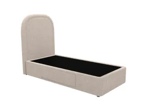 Libby Zenith Storage Drawer Bed Boucle Pumice Single by James Lane, a Beds & Bed Frames for sale on Style Sourcebook