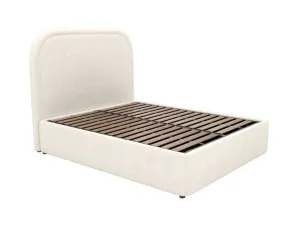 Libby Leo Gas Lift Bed Boucle Ivory Double by James Lane, a Beds & Bed Frames for sale on Style Sourcebook