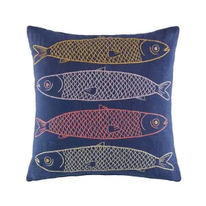 Sardines Cushion 50 cm x 50 cm by Kas Australia, a Cushions, Decorative Pillows for sale on Style Sourcebook