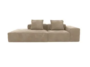 Riley Muse Soft Brown Modular Sofa Left Terminal - 3 Seater by James Lane, a Sofas for sale on Style Sourcebook
