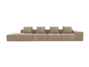 Riley Muse Soft Brown Modular Sofa Left Terminal - 5 Seater by James Lane, a Sofas for sale on Style Sourcebook