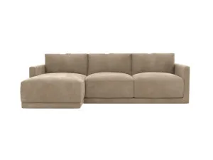 Haven Muse Soft Brown 3 Seater Chaise Sofa by James Lane, a Sofas for sale on Style Sourcebook