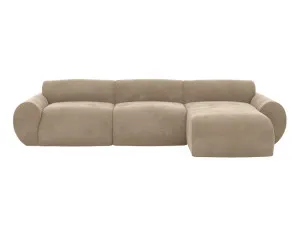 Malmo Muse Soft Brown Chaise Right Arm Facing Sofa - 3 Seater by James Lane, a Sofas for sale on Style Sourcebook
