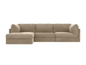 Finley Muse Soft Brown Modular Sofa - 3 Seater and Ottoman by James Lane, a Sofas for sale on Style Sourcebook