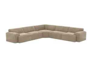 Copenhagen Muse Soft Brown Sofa - 5 Seater Wedge Corner Sofa by James Lane, a Sofas for sale on Style Sourcebook