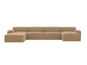 Copenhagen Avon Honey Sofa - 5 seater U Shaped Modular with RAF Chaise by James Lane, a Sofas for sale on Style Sourcebook
