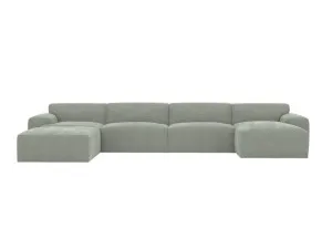 Copenhagen Avon Sage Sofa - 5 seater U Shaped Modular with RAF Chaise by James Lane, a Sofas for sale on Style Sourcebook