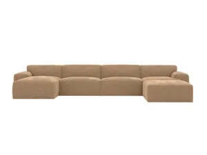 Copenhagen Avon Honey Sofa - 5 seater U Shaped Modular with LAF Chaise by James Lane, a Sofas for sale on Style Sourcebook