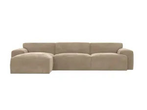 Copenhagen Muse Soft Brown Left Arm Facing Chaise Sofa by James Lane, a Sofas for sale on Style Sourcebook