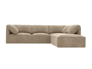 Kai Muse Soft Brown Modular Sofa - 4 Seater and Ottoman by James Lane, a Sofas for sale on Style Sourcebook