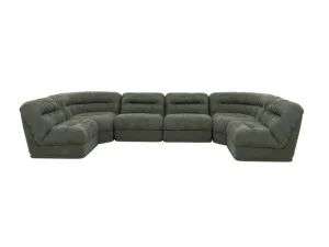 Reva Tribute Dark Jade 6 Seater U-Shaped Modular Sofa by James Lane, a Sofas for sale on Style Sourcebook
