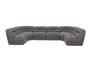 Reva Tribute Storm 6 Seater U-Shaped Modular Sofa by James Lane, a Sofas for sale on Style Sourcebook