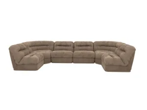 Reva Tribute Walnut 6 Seater U-Shaped Modular Sofa by James Lane, a Sofas for sale on Style Sourcebook