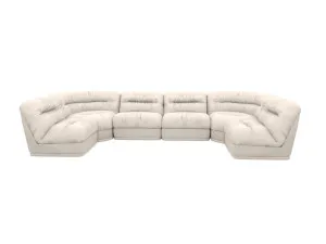 Reva View Cream 6 Seater U-Shaped Modular Sofa by James Lane, a Sofas for sale on Style Sourcebook