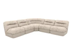 Reva Avon Taupe 5 Seater Modular Corner Sofa by James Lane, a Sofas for sale on Style Sourcebook