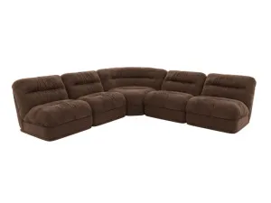 Reva Muse Chocolate 5 Seater Modular Corner Sofa by James Lane, a Sofas for sale on Style Sourcebook