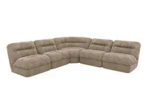 Reva Muse Soft Brown 5 Seater Modular Corner Sofa by James Lane, a Sofas for sale on Style Sourcebook