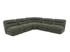 Reva Tribute Dark Jade 5 Seater Modular Corner Sofa by James Lane, a Sofas for sale on Style Sourcebook