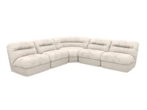 Reva View Cream 5 Seater Modular Corner Sofa by James Lane, a Sofas for sale on Style Sourcebook