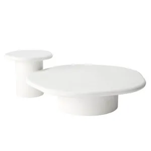 Chord Coffee Table White Set of 2 Small & Large by James Lane, a Coffee Table for sale on Style Sourcebook