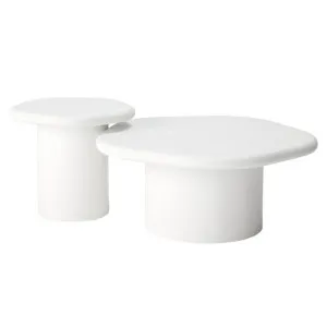 Chord Coffee Table White Set of 2 Small & Medium by James Lane, a Coffee Table for sale on Style Sourcebook
