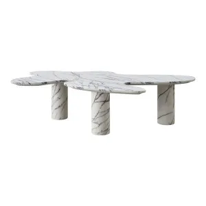 Flora Coffee Table Lilac White Marble by James Lane, a Coffee Table for sale on Style Sourcebook